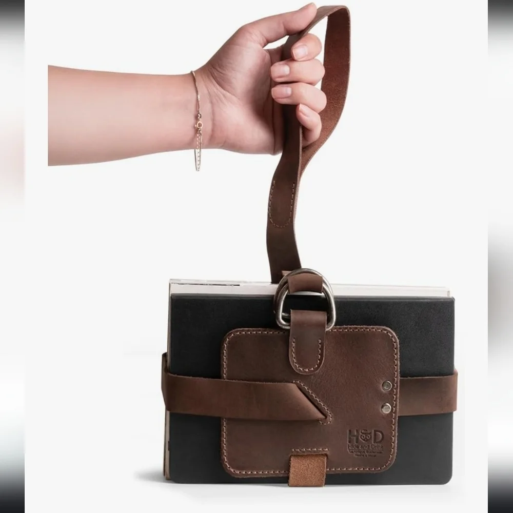 Hide & Drink Adjustable Leather Book Strap Carrier Shoulder Carry Reader